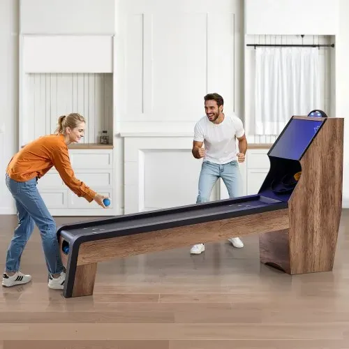 VEVOR 9 Fuß Roll und Score klassischer Arcade-Spieltisch, Indoor-Spielset mit elektronischer LED-Punkteanzeige, automatischer Ballrückgabe für Hausparty 4 Bälle enthalten – Bild 7