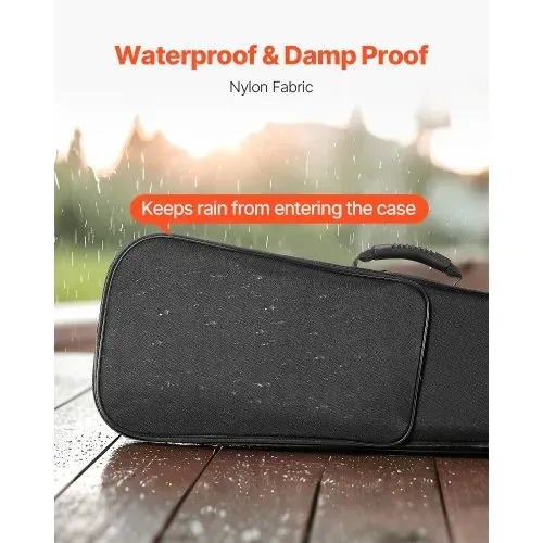 VEVOR 4/4 Violinenkoffer in voller Größe, wasserdichtes Nylon, Geigenkoffer, Geigenkasten mit Weichfutter, zwei Schultergurten, kratzfest, professionelle dreieckige Form, für Violine, schwarz – Bild 4