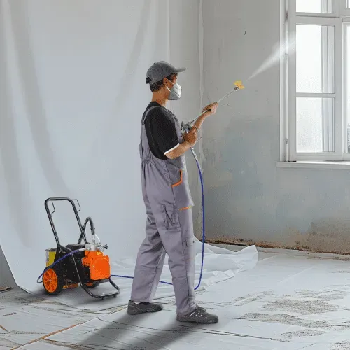 VEVOR Airless-Farbspritzgerät mit Membran, 1700 W effizientes Airless-Farbspritzgerät mit Wagen, 3000 psi Airless-Farbspritzgerät, mit Verlängerungsstang, 3,5 L/min Hochdruck Airless Farbsprühsystem – Bild 7