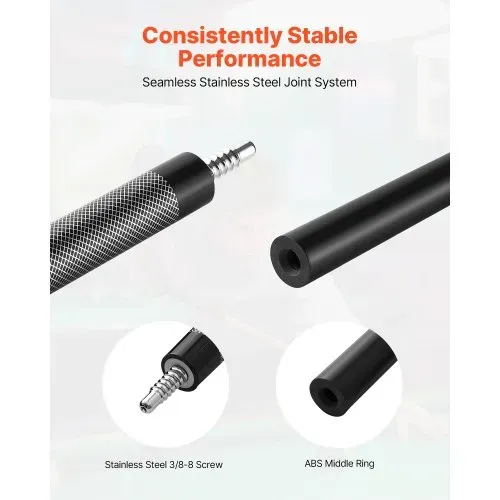 VEVOR Billardqueue 1 Stk. (1473,2 mm / 595 g) aus Fiberglas mit mehrschichtiger Spitze, Billardstock geeignet für Bar Zuhause Büro Amerikanisches 9-Ball-Spiel, pool cue – Bild 3