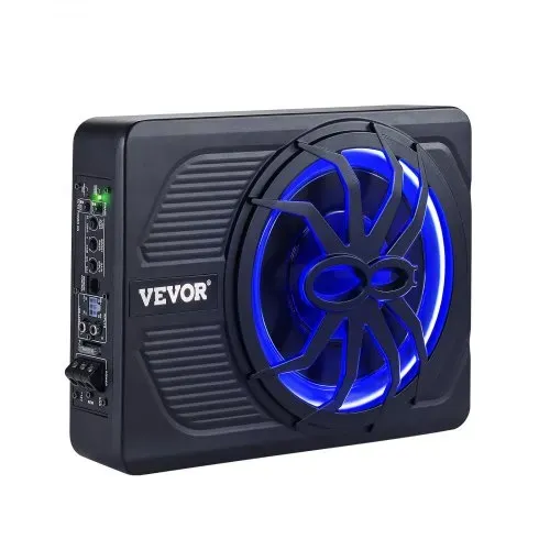 VEVOR Untersitz Auto Subwoofer 440 W 254 mm schlanker Auto Subwoofer unter dem Sitz Subsystem mit eingebautem Verstärker, Hoch-/Niedrigpegel-Eingang und Lautstärkeregler für SUVs Lkws – Bild 9