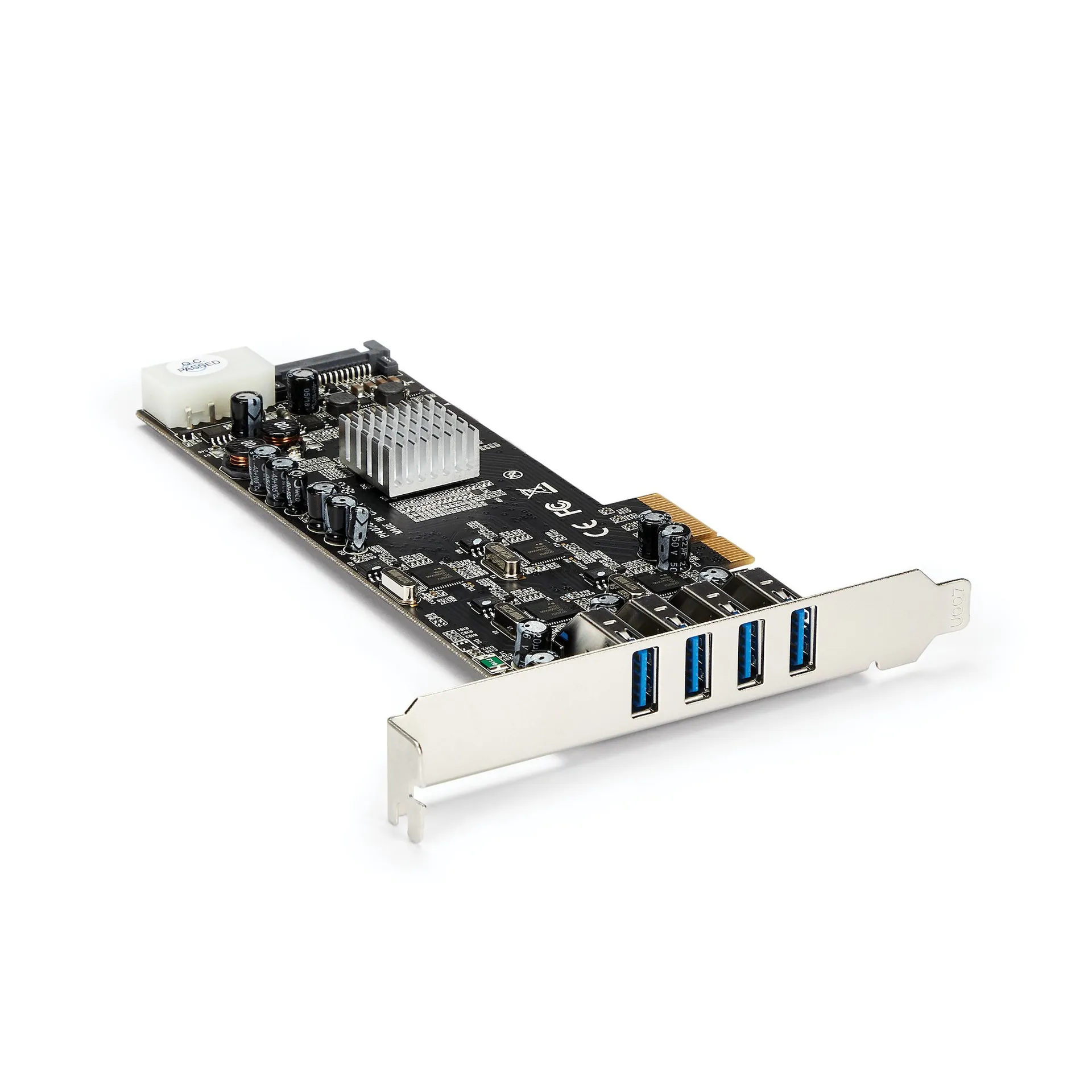 StarTech.com 4 Port USB 3.0 SuperSpeed PCI Express Schnittstellenkarte mit 4 5Gb/s Kanälen und UASP – SATA/LP4 Strom StarTech.com 4 Port USB 3.0 SuperSpeed PCI Express Schnittstellenkarte mit 4 5Gb/s Kanälen und UASP – SATA/LP4 Strom
