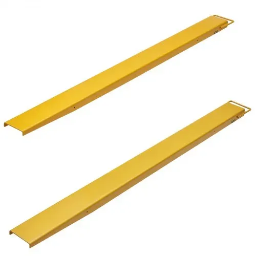 VEVOR 2er-Set Gabelverlängerungen 2130 mm Zinkenverlängerung 1,815 Tonnen Tragfähigkeit Gabelzinken Q235 Kohlenstoffstahl einteiliges Design Palettengabelverlängerung Kompatibel mit 106 mm Gabeln – Bild 9
