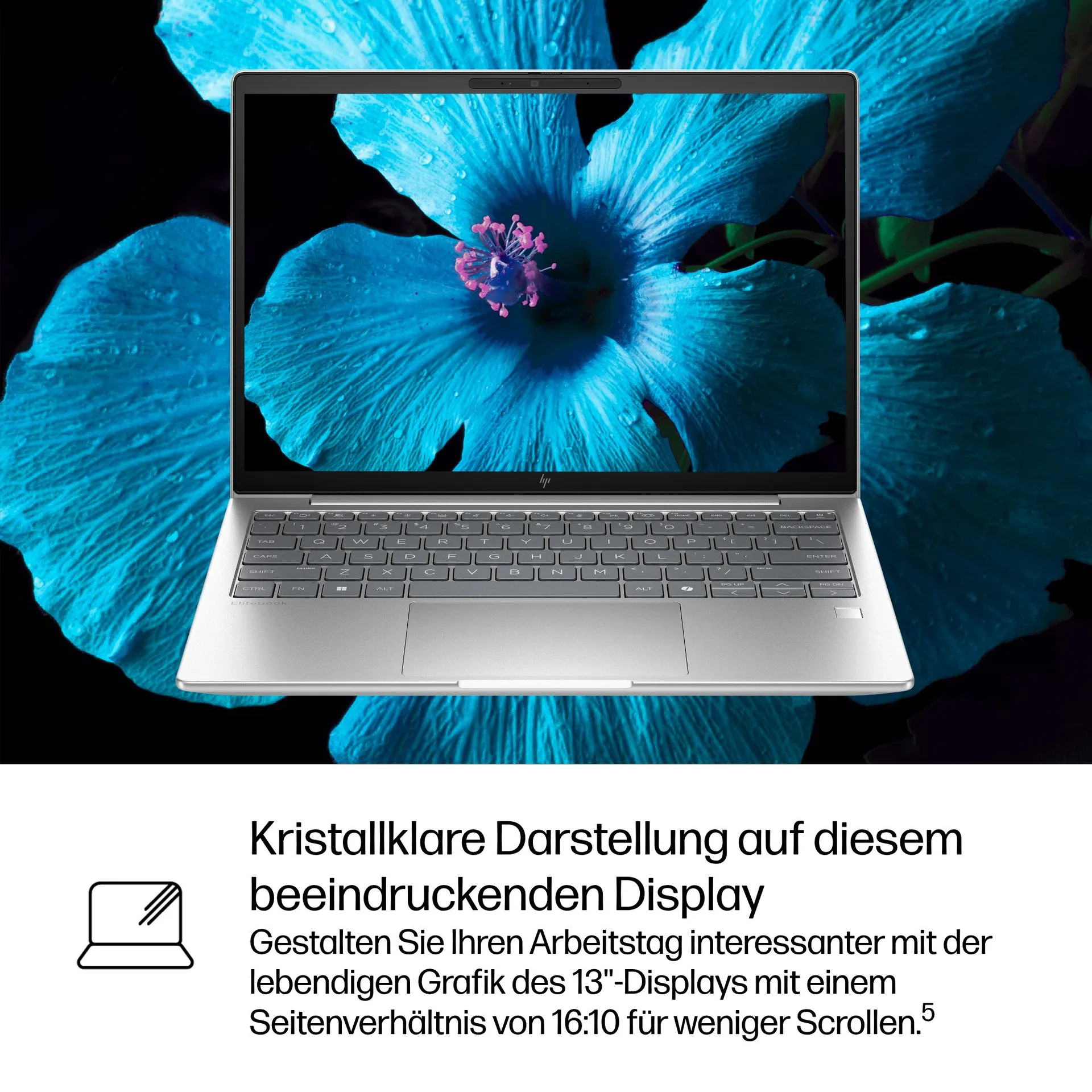 HP EliteBook 6 G1i AI PC Intel Core Ultra 5 225U Laptop 33,8 cm (13.3") WUXGA 16 GB DDR5-SDRAM 512 GB SSD Wi-Fi 7 (802.11be) Windows 11 Pro Silber – Bild 6