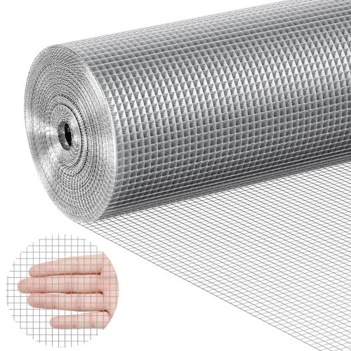 VEVOR Drahtgeflecht, 1220 mm x 15,24 m, Volierendraht, 23 Gauge, feuerverzinkte Maschendrahtrolle, Maschendrahtzaun, Maschendraht für Kaninchenkäfige, Garten, kleine Nagetiere VEVOR Drahtgeflecht, 1220 mm x 15,24 m, Volierendraht, 23 Gauge, feuerverzinkte Maschendrahtrolle, Maschendrahtzaun, Maschendraht für Kaninchenkäfige, Garten, kleine Nagetiere
