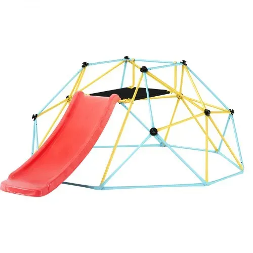 VEVOR Kletterkuppel, 2,44 m geometrisches Klettergerüst mit Rutsche, für Kinder von 3 bis 9 Jahren, Klettergerüst 272 kg Tragfähigkeit, mit Klettergriff, Indoor-/Outdoor-Spielgerät ideal Hinterhof – Bild 9