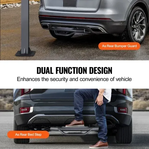 VEVOR Anhängerkupplungsstufe für 50,8 mm Empfänger, robuste Stahlkonstruktion mit 158,7 kg Tragkraft, Heckstoßstangenschutz mit Stiftverriegelung, 93 cm lang für Lkw SUV Pickup Anhänger – Bild 2