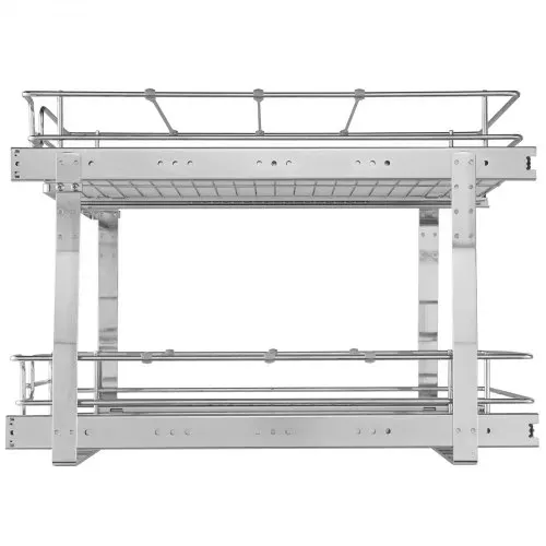 VEVOR Ausziehbares Gewürzregal Doppelkorb Spülschrankregal Küchenschrank, Schiebeschublade Waschbecken Gewürzregal Schrank Organizer Unterschrankregal 385x569x483 mm (Einbaumaße) – Bild 9