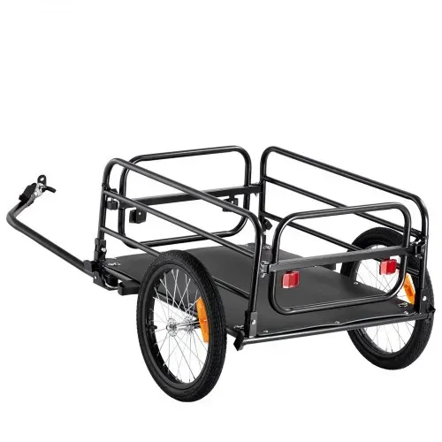 VEVOR Fahrradanhänger, 72 kg Tragkraft, robuster Fahrradwagen, kompakte Aufbewahrung und Schnellverschluss mit Universalkupplung, 40,6 cm Räder, passend für 55,9–71,1 cm große Fahrradräder – Bild 10