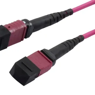 LWL-MTP®-Female Patchkabel OM4 LowLoss(ELite), 12 Faser, Typ B crossed, erika-violett, 15m, Synergy 21, LWL-MTP®-Female Patchkabel OM4 LowLoss(ELite), 12 Faser, Typ B crossed, erika-violett, 15m, Synergy 21,