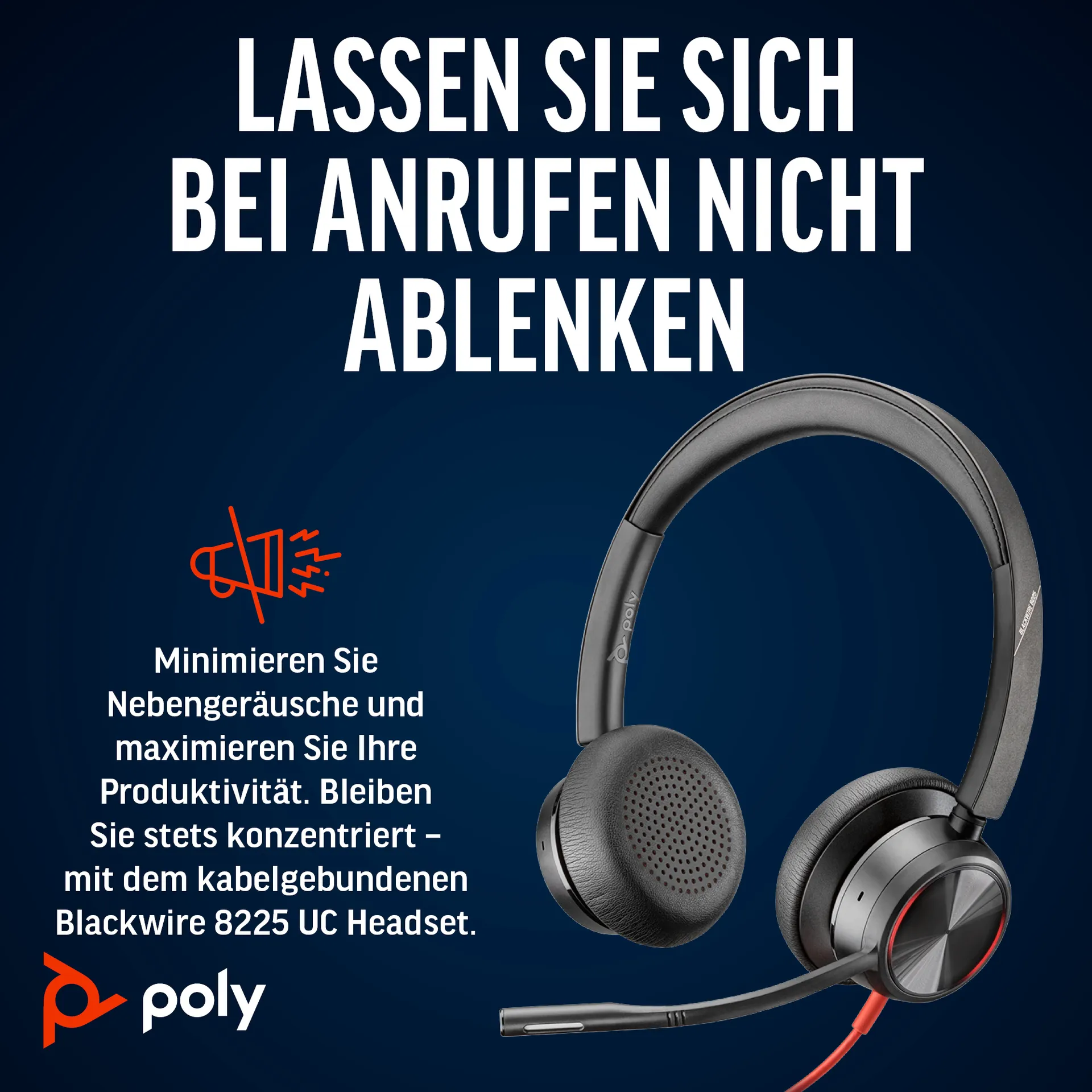 HP Poly Blackwire 8225 USB-C Stereo-Headset + USB-C/A-Adapter – Bild 4
