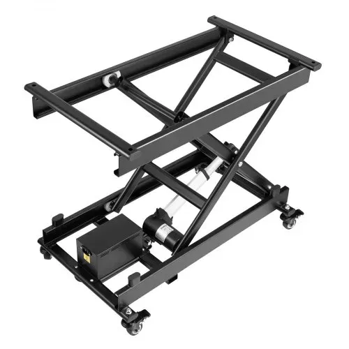 VEVOR Elektrischer Hubtisch 76x44 cm, 150 kg Tragkraft, Scherenhubtisch, 200 bis 710 mm höhenverstellbare Hebebühne, Couchtischlift mit 4 Rädern, für Materialhandhabung und Transport, Schwarz – Bild 8