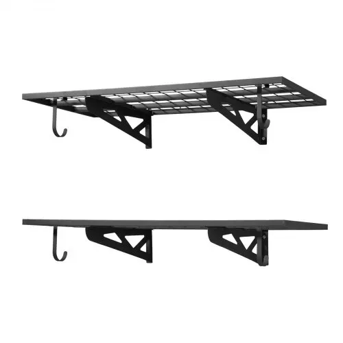 VEVOR 2er-Set Garagenregal 1219x620x210 mm Werkzeugaufbewahrung 113 kg pro Schicht Werkzeughalter Wand 1219x620 mm Regalfläche Aufbewahrungsregale Metallregal Werkzeug Organizer Wandregale – Bild 8