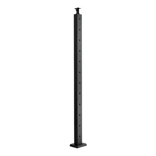 VEVOR Kabelgeländerpfosten, 1067x50,8x50,8 mm, Kabel-Treppengeländerpfosten, vorgebohrte horizontale Löcher, Edelstahl SUS304, für Handlauf, Balustrade, schwarz, 1JZLGZXHS106AWJO6001V0 – Bild 8
