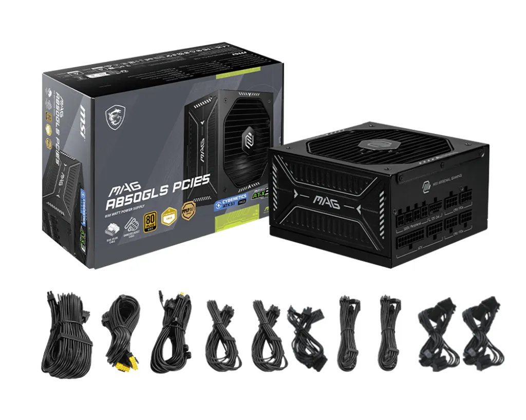MSI MAG A850GLS PCIE5 Netzteil 850 W 24-pin ATX ATX Schwarz – Bild 5