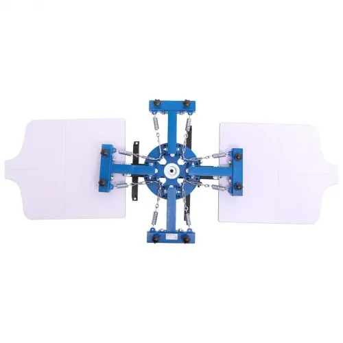 VEVOR Siebdruckmaschine 4-Farben 2-Stationen-Siebdruckpresse 540x450 mm, 360° Drehbar Präzise Positionierung Pulverbeschichteter Kohlenstoffstahl für T-Shirt-DIY, Heim- & Gewerbekunden – Bild 10