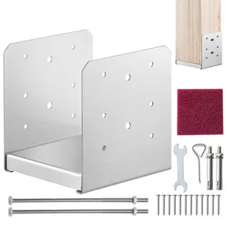 VEVOR Aufschraubhülse 149 x 143 x 160 mm U Pfostenträger aus Edelstahl mit Sprühbeschichtung Pfostenschuh mit einer 23 mm dicken Deckplatte Pfosten Ideal für Pergolen Verandageländern VEVOR Aufschraubhülse 149 x 143 x 160 mm U Pfostenträger aus Edelstahl mit Sprühbeschichtung Pfostenschuh mit einer 23 mm dicken Deckplatte Pfosten Ideal für Pergolen Verandageländern