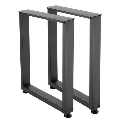 VEVOR Tischkufen aus Vierkantprofilen 2er-Set 600x750 mm, Tischuntergestell max. 1000 kg, Tischbeine, Möbelfüße, Tischgestell, Tischfüße für Schreibtische, Couchtisch, Esstische, Schwarz – Bild 9