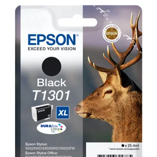 Epson Stag Singlepack Black T1301 DURABrite Ultra Ink Epson Stag Singlepack Black T1301 DURABrite Ultra Ink