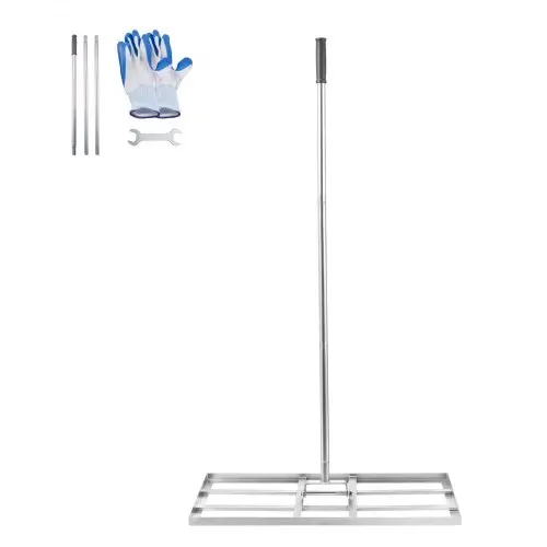 VEVOR Rasenrakel mit Stiel, 355x762mm Bodenplatte, Nivellierrechen aus Karbonstahl, Levelingrake, Rasen-Nivellierungsrechen für Rasenpflege, Rasen-Nivellierungsrechen, Hof und Golfplatz – Bild 8
