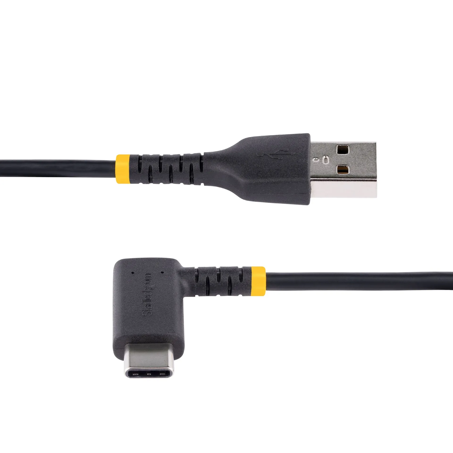 StarTech.com 30cm USB-A zu USB-C-Schnellladekabel, Laden und Synchronisieren, 3A, USB 2.0, TPE-Mantel mit Aramidfaser - Robustes Rechtwinkliges USB Ladekabel – Bild 4