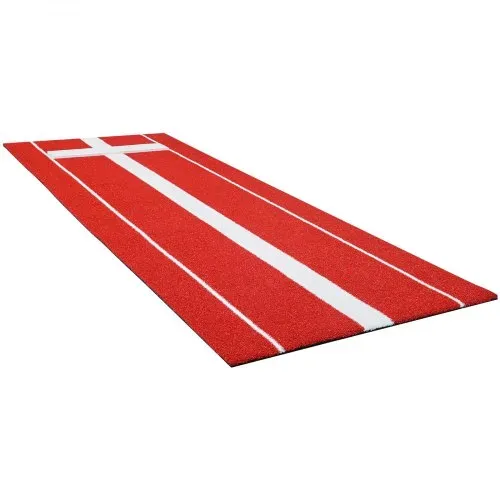 VEVOR Baseball-Schlagmatte Trainingsmatte (305 x 92 cm) Trainingspad Schlagkäfigmatte, Baseballmatte mit lichtechter Rasen & rutschfester Schaumstoffrückseite, tragbare Softballmatte Pitching Rot – Bild 10