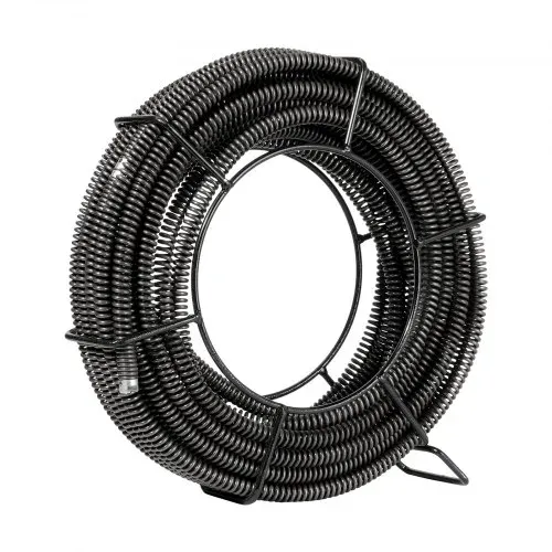 VEVOR Rohrreinigungsspirale 20 m x 16 mm, professionelles Rohrreinigungskabel mit 7 Schneidern für Rohre von 20 bis 100 mm, Hohlkern-Kanalisationsspirale für Spüle, Bodenablauf, Toilette – Bild 9