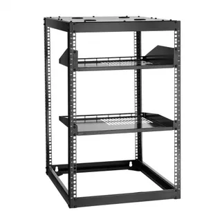 VEVOR 16U Open Frame Netzwerk-Rack, 585 mm Tiefe, zur Wandmontage oder als Stand-Server-Rack, 4-Pfosten-Rack mit belüfteten Regalen & Montagezubehör, für Netzwerk-IT-Geräte & AV-Ausrüstung VEVOR 16U Open Frame Netzwerk-Rack, 585 mm Tiefe, zur Wandmontage oder als Stand-Server-Rack, 4-Pfosten-Rack mit belüfteten Regalen & Montagezubehör, für Netzwerk-IT-Geräte & AV-Ausrüstung