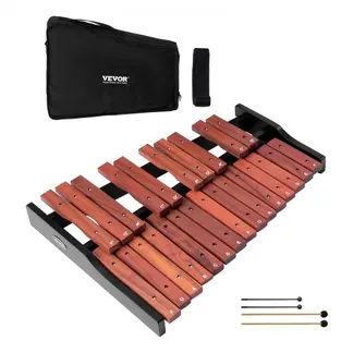 VEVOR Glockenspiel, 25 Noten, professionelles Xylophon-Schlaginstrument aus Holz, mit 4 Schlägeln, 1200D Oxford-Tragetasche, Ideal zum Musiklernen, Üben und Aufführen von Popsong VEVOR Glockenspiel, 25 Noten, professionelles Xylophon-Schlaginstrument aus Holz, mit 4 Schlägeln, 1200D Oxford-Tragetasche, Ideal zum Musiklernen, Üben und Aufführen von Popsong