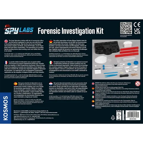 KOSMOS Spy Labs Incorporated Forensic Investigation Kit | Detective Laboratory, detective toys for children, Multilingual Instructions in DE, EN, F, IT, ES, NL KOSMOS Spy Labs Incorporated Forensic Investigation Kit | Detective Laboratory, detective toys for children, Multilingual Instructions in DE, EN, F, IT, ES, NL
