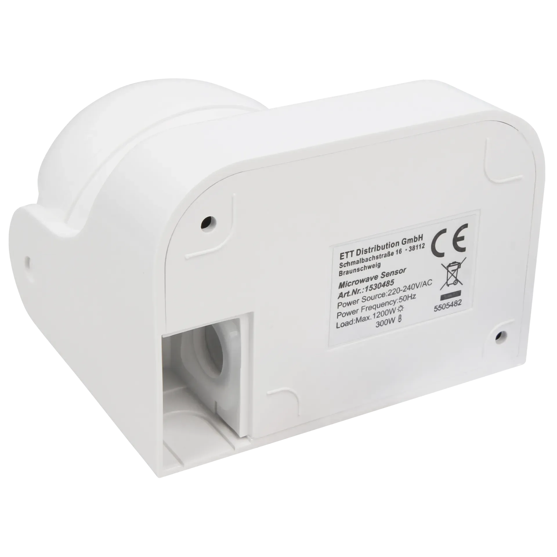HF / Mikrowellen-Bewegungsmelder McShine ''LX-752'', 180°, 230V, 1.200W, weiß, LED geeignet – Bild 5