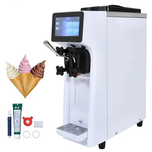 VEVOR Kommerzielle Eismaschine, 10 L/h Leistung, Softeismaschine Einzelne Geschmacksrichtung, Arbeitsplatte, 4 L Trichter, 1,6 L Zylinder, Touchscreen, Automatische Reinigung, Vorkühlung Snackbars VEVOR Kommerzielle Eismaschine, 10 L/h Leistung, Softeismaschine Einzelne Geschmacksrichtung, Arbeitsplatte, 4 L Trichter, 1,6 L Zylinder, Touchscreen, Automatische Reinigung, Vorkühlung Snackbars