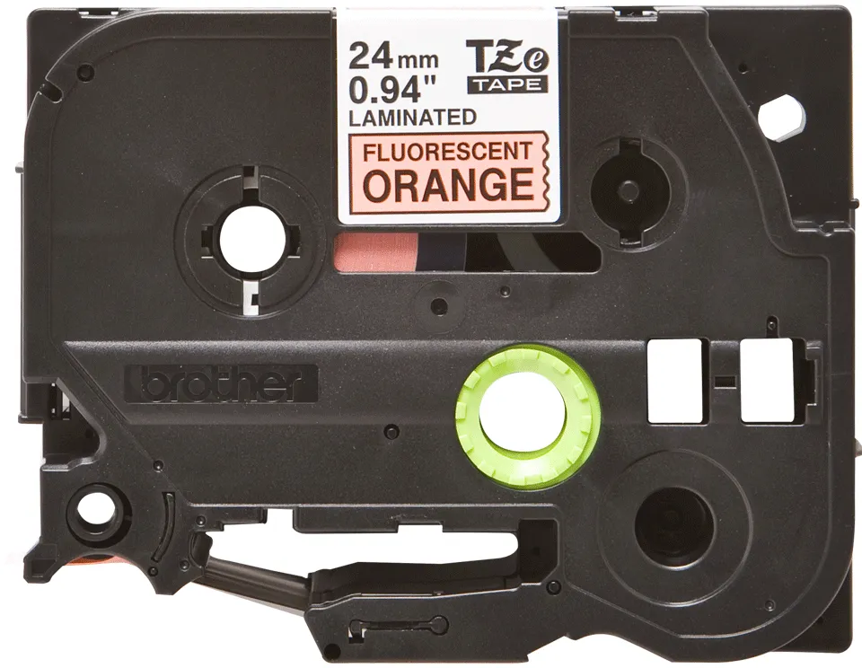 Brother TZE-B51 Etiketten erstellendes Band Schwarz auf leuchtend Orange – Bild 2