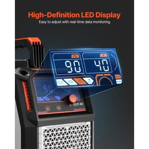 VEVOR Plasmaschneider, 50A Plasmaschneidgerät, Digitalanzeige IGBT Inverter-Schneidemaschine mit 2T/4T-Funktion & einstellbarer PA/PT-Zeit, Ideal für Heimreparaturen, Werkstätten – Bild 4