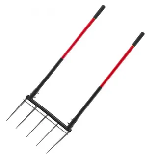 VEVOR Broadfork Doubleshaft 510×320 mm, 5-Zinken-Grabegabel mit zwei Fiberglasgriffen, robuste Spatengabel, ergonomisches U-förmiges Design, Gartengerät zum Kompostieren, Umpflanzen & Belüften VEVOR Broadfork Doubleshaft 510×320 mm, 5-Zinken-Grabegabel mit zwei Fiberglasgriffen, robuste Spatengabel, ergonomisches U-förmiges Design, Gartengerät zum Kompostieren, Umpflanzen & Belüften