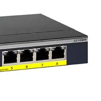 NETGEAR GS108PP Unmanaged Gigabit Ethernet (10/100/1000) Power over Ethernet (PoE) Schwarz NETGEAR GS108PP Unmanaged Gigabit Ethernet (10/100/1000) Power over Ethernet (PoE) Schwarz
