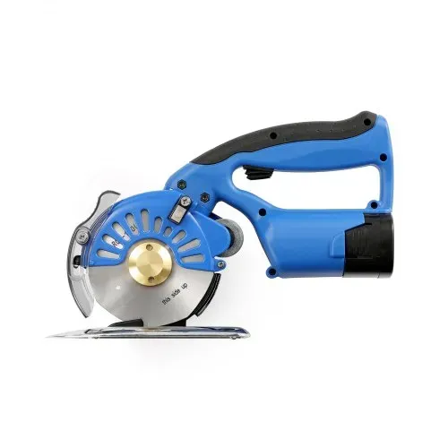 VEVOR Tragbarer Stoffschneider 150 W, Elektrischer Industrieller Stoffschneider, Klingengröße: 100 mm, Max. Schnittdicke: 27 mm, Drahtlose Stoffschere aus Legierter Stahl Ideal für Tuch, Stoff usw. – Bild 10