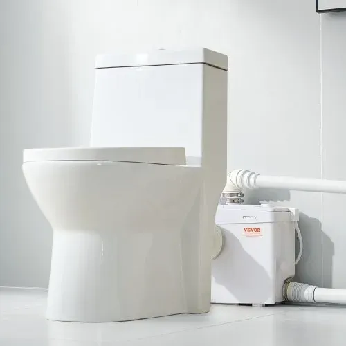 VEVOR Hebeanlage 1200 W, 180 L/min Durchfluss, 10 m Förderhöhe, Schmutzwasserpumpe mit 4 Wassereinlässen, Abwasserhebeanlage für Toilette, Keller, Dusche, Waschbecken, Waschküche, Badewanne – Bild 7