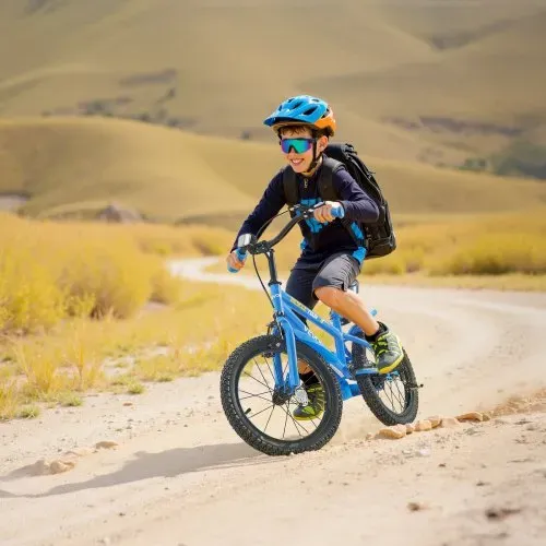 VEVOR Kinderfahrrad, 18 Zoll BMX-Stil-Fahrrad mit Stützrädern, empfohlene Kindergröße 110-140 cm, robust & einfach zu montieren, Kleinkinderfahrrad für Jungen & Mädchen zum Fahrradlernen, blau – Bild 7