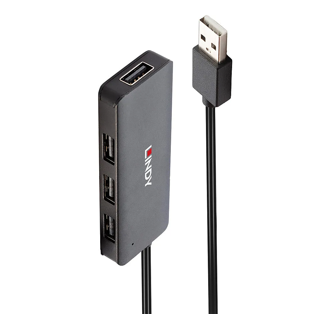 Lindy 42986 Schnittstellen-Hub USB 2.0 480 Mbit/s Schwarz Lindy 42986 Schnittstellen-Hub USB 2.0 480 Mbit/s Schwarz