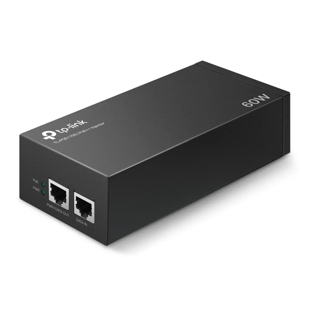 TP-Link – PoE170S – PoE++ Injector Adapter – PORT: 1× Gigabit PoE Port TP-Link – PoE170S – PoE++ Injector Adapter – PORT: 1× Gigabit PoE Port