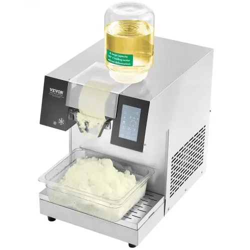 VEVOR Kommerzielle Schneeflocken-Eismaschine Schneeeisbereiter, 230 kg / 24 h Schneeflocken-Eismaschine, Edelstahl-Eisrasierer, elektrischer Schneekegel-Maker mit Luftkühlsystem & Touch-LCD – Bild 10