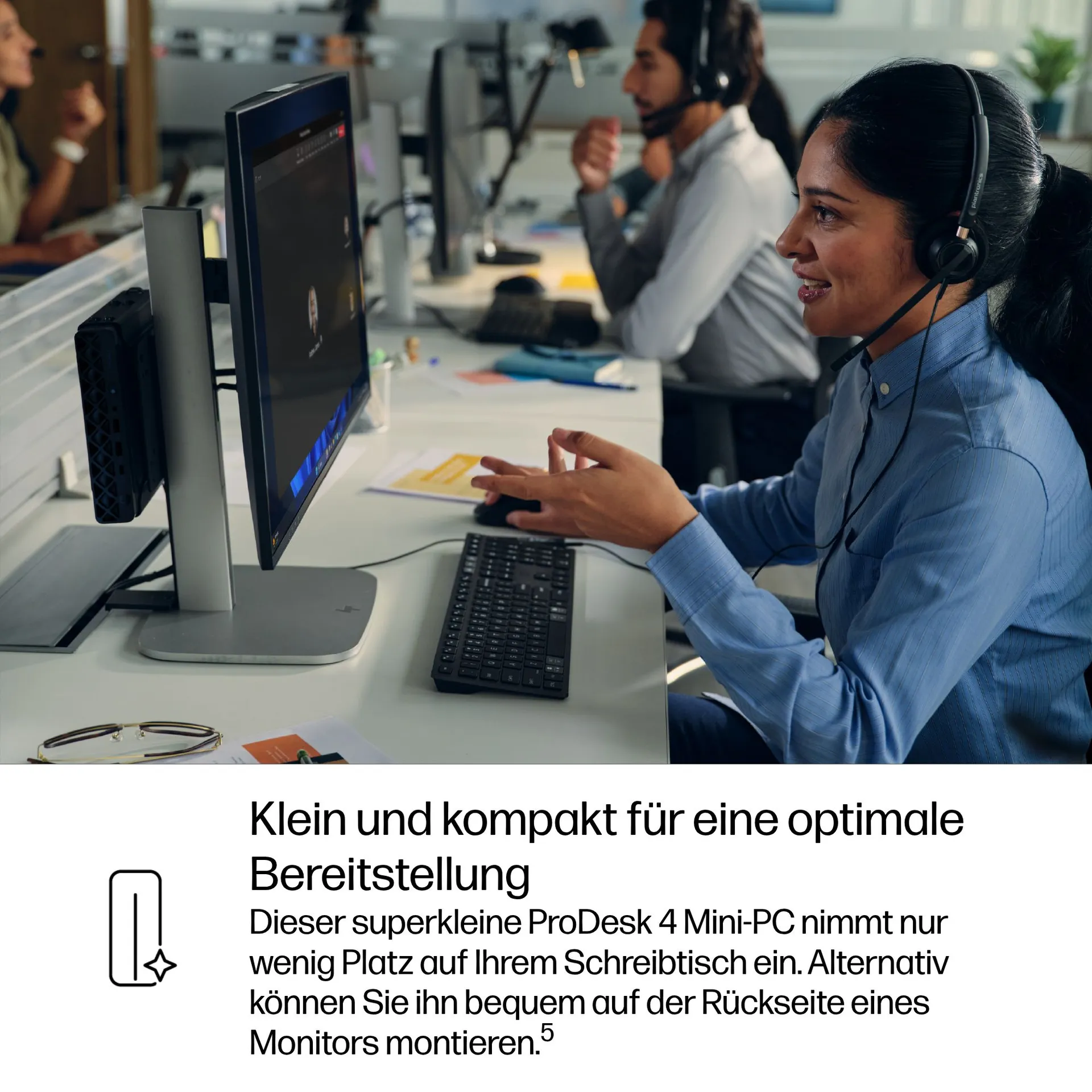 HP ProDesk 4 Mini G1i Desktop AI PC Intel Core Ultra 7 265T 32 GB DDR5-SDRAM 512 GB SSD Windows 11 Pro Mini PC Mini-PC Schwarz – Bild 5