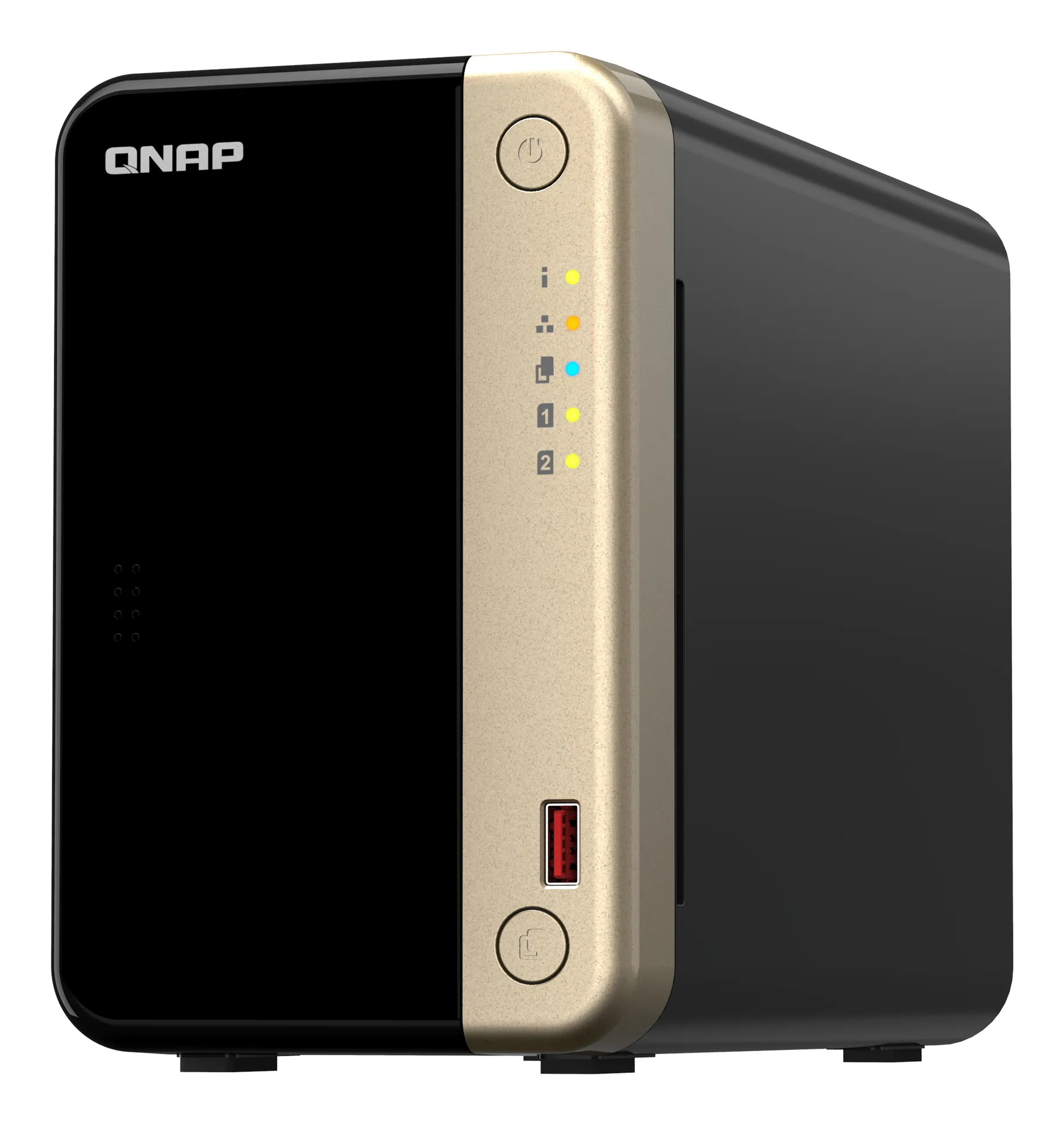 QNAP TS-264 NAS Tower Intel® Celeron® N5095 8 GB 0 TB QNAP QTS Schwarz, Gold – Bild 5