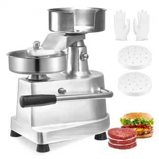 VEVOR Kommerzieller Burger-Patty-Maker, 13 cm, Hamburger-Rind-Patty-Maker, Strapazierfähig, Lebensmittelechter Edelstahl Burgerpresse, Küchenfleischformer VEVOR Kommerzieller Burger-Patty-Maker, 13 cm, Hamburger-Rind-Patty-Maker, Strapazierfähig, Lebensmittelechter Edelstahl Burgerpresse, Küchenfleischformer