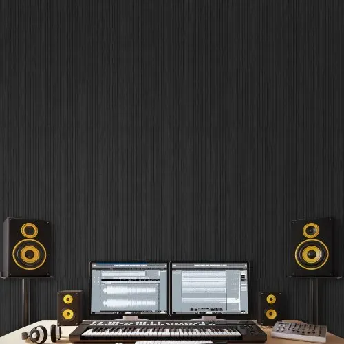 VEVOR 5er-Pack Akustikpaneele mit Selbstklebeband, 1200x600x10 mm schalldichte Schaumstoffplatten, Akustik Wandpaneele aus Polyesterfaser, für Zuhause, Studio, Büro, Theater, Schwarz – Bild 7