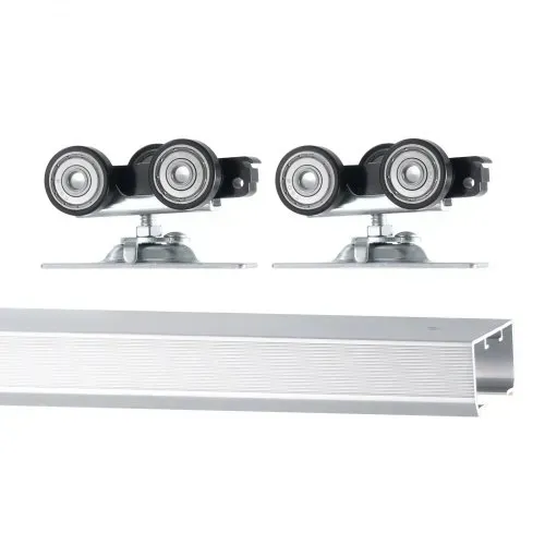 VEVOR Schiebetür-Beschlagschienensatz Schiebetürsystem 1746 mm Beschlagsatz für 610–914 mm breite Einzeltüren, reibungslos und einfach zu installieren Schiebetürbeschlag 100 kg belastbar – Bild 9