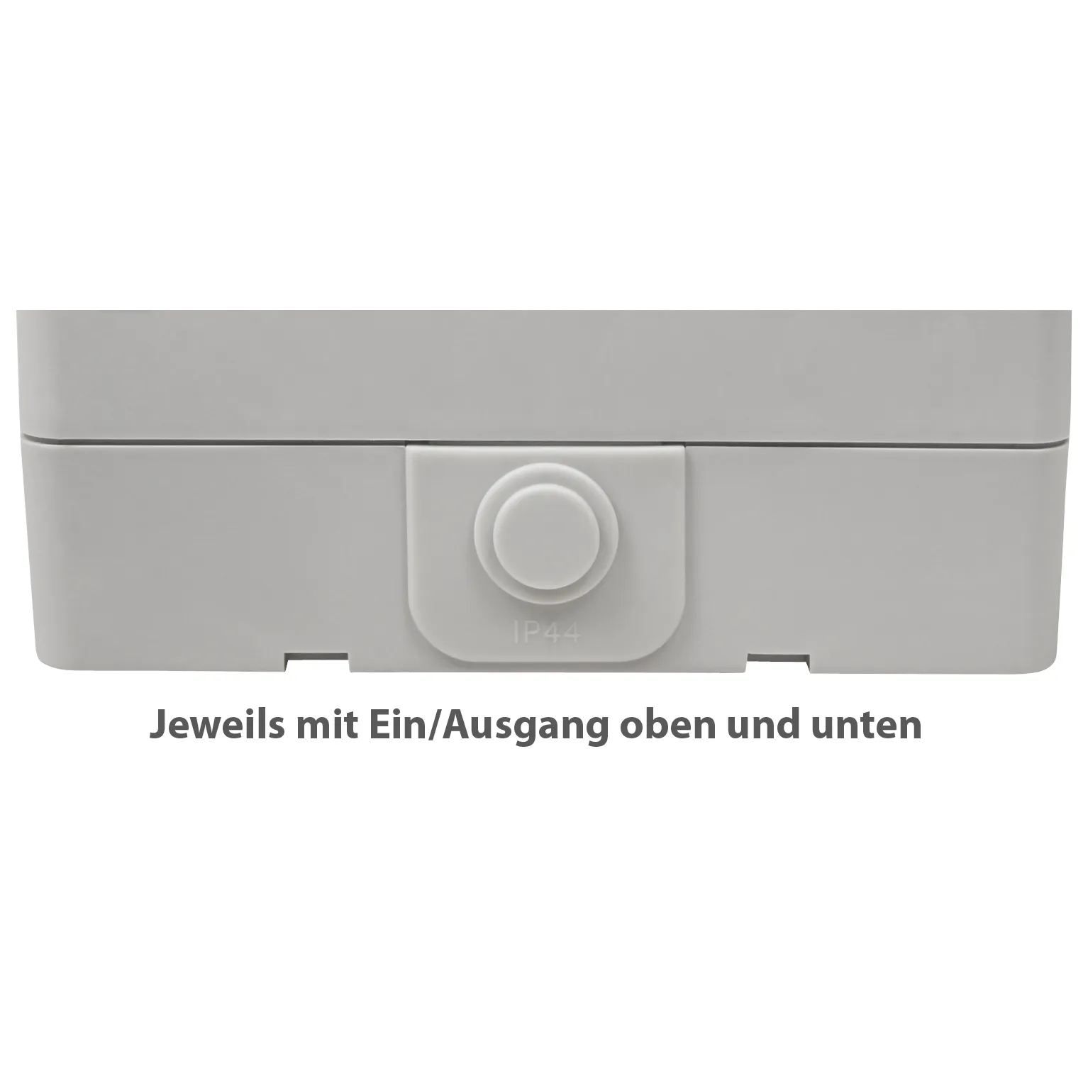 Feuchtraum Doppel-Steckdose McPower ''Taff'', 250V~/16A, IP44, AP, grau – Bild 2