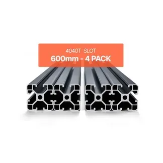 VEVOR 4er Set 600 mm T-Nut 4040 Aluminium-Strangpressprofil, eloxierte Linearschiene nach europäischem Standard, Nutenprofil für 3D-Drucker, CNC-Maschine DIY, Lasergravur, Schwarz VEVOR 4er Set 600 mm T-Nut 4040 Aluminium-Strangpressprofil, eloxierte Linearschiene nach europäischem Standard, Nutenprofil für 3D-Drucker, CNC-Maschine DIY, Lasergravur, Schwarz
