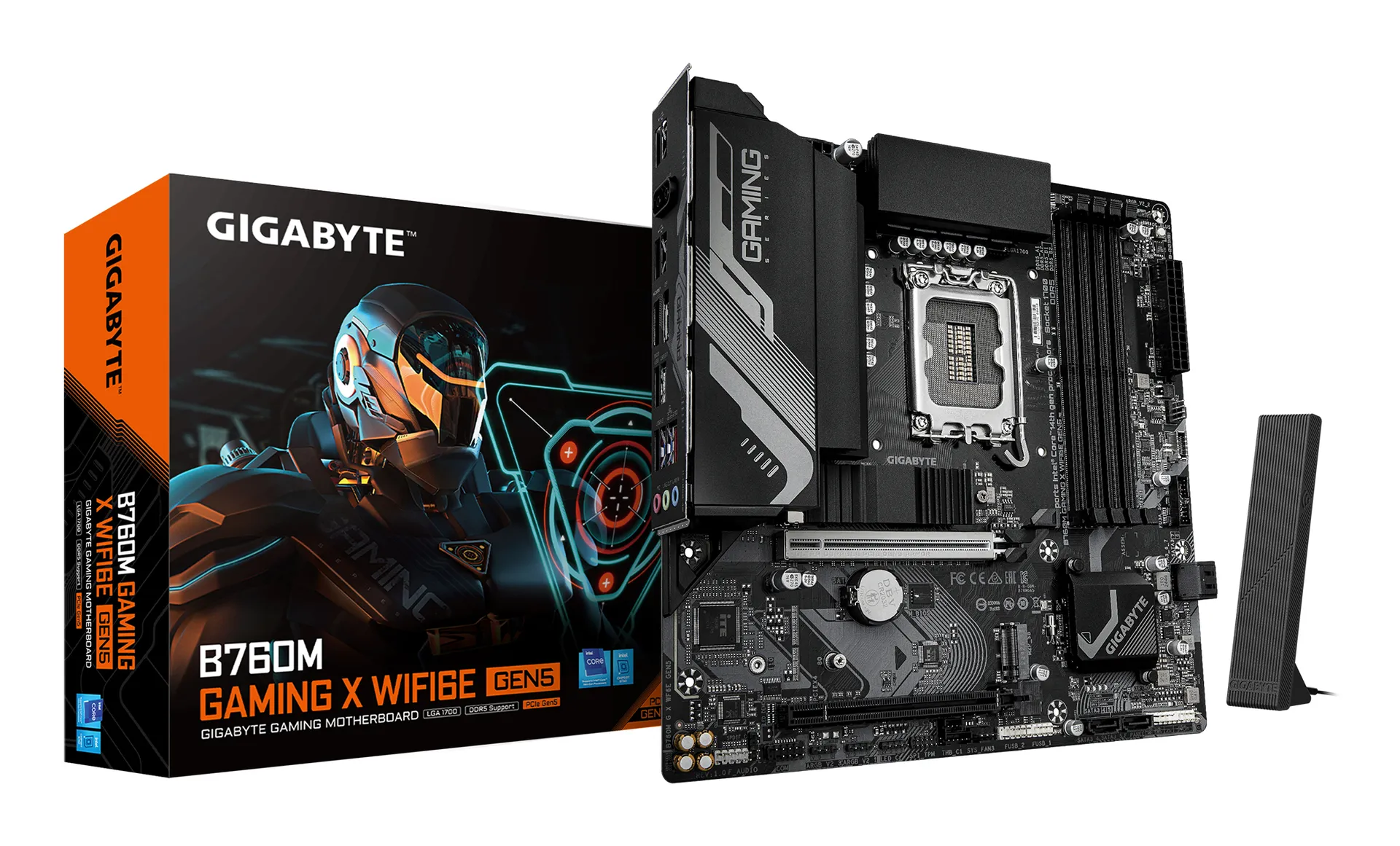 GIGABYTE B760M GAMING X WIFI6E GEN5 Mainboard – Unterstützt Intel Core Prozessoren der 14. Generation, 8+1+1 Phasen VRM, bis zu 5600 MHz DDR5, 2 x PCIe 4.0 M.2, Wi-Fi 6E, 2.5 GbE LAN, USB 3.2 Gen 1 GIGABYTE B760M GAMING X WIFI6E GEN5 Mainboard – Unterstützt Intel Core Prozessoren der 14. Generation, 8+1+1 Phasen VRM, bis zu 5600 MHz DDR5, 2 x PCIe 4.0 M.2, Wi-Fi 6E, 2.5 GbE LAN, USB 3.2 Gen 1